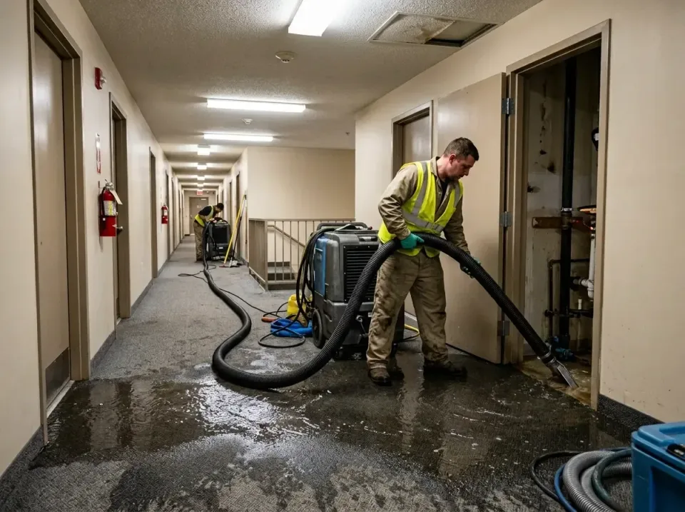 multi-unit-apartment-hallway-f-005 — frequently asked questions, Emergency Burst Pipe Water Extraction & Removal in Heritage…